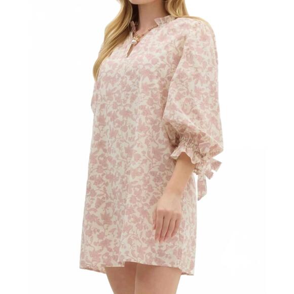 NEW ENTRO clara dress in rose - Picture 3 of 4